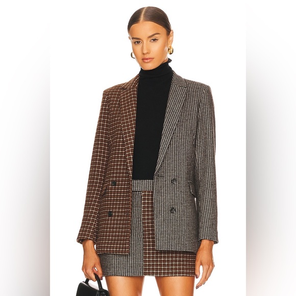 RAILS Cody Check Blazer Gray Plaid Oversized Jacket NWT XL $348 - Picture 3 of 12